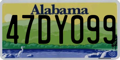 AL license plate 47DY099