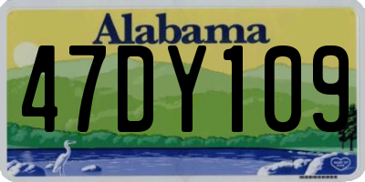 AL license plate 47DY109