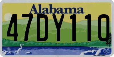 AL license plate 47DY110