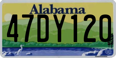 AL license plate 47DY120