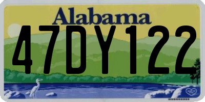 AL license plate 47DY122