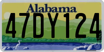 AL license plate 47DY124