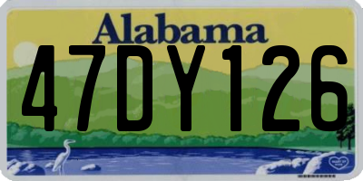 AL license plate 47DY126