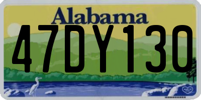 AL license plate 47DY130