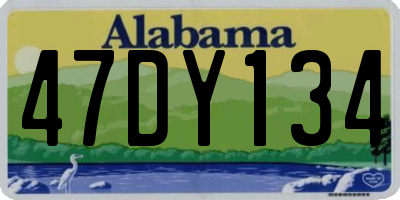 AL license plate 47DY134