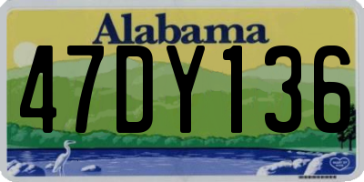 AL license plate 47DY136
