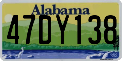 AL license plate 47DY138