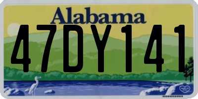 AL license plate 47DY141