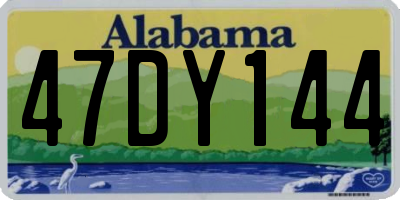 AL license plate 47DY144