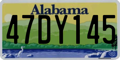 AL license plate 47DY145