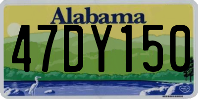 AL license plate 47DY150