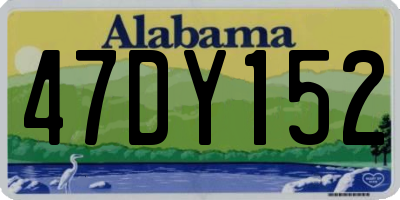 AL license plate 47DY152