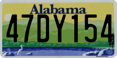 AL license plate 47DY154