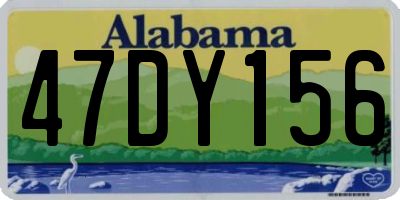 AL license plate 47DY156