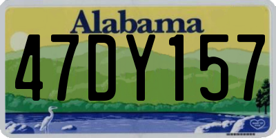 AL license plate 47DY157