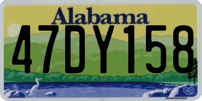 AL license plate 47DY158