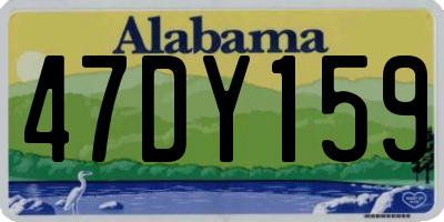 AL license plate 47DY159