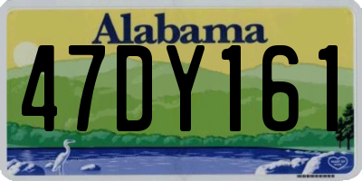 AL license plate 47DY161