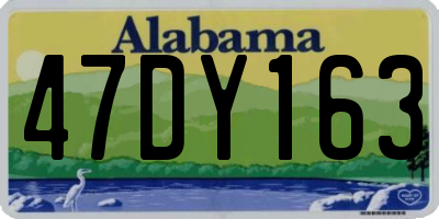 AL license plate 47DY163