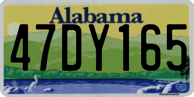 AL license plate 47DY165