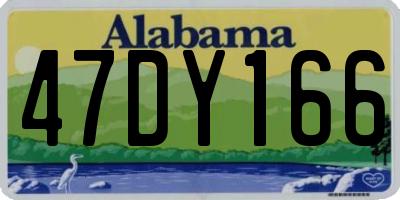 AL license plate 47DY166