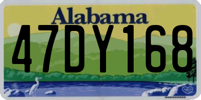 AL license plate 47DY168