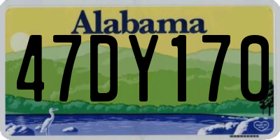 AL license plate 47DY170