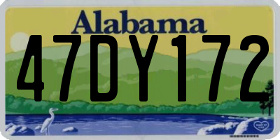 AL license plate 47DY172