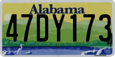 AL license plate 47DY173
