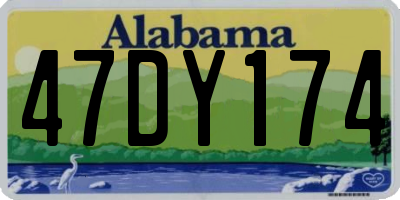 AL license plate 47DY174