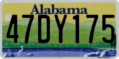 AL license plate 47DY175