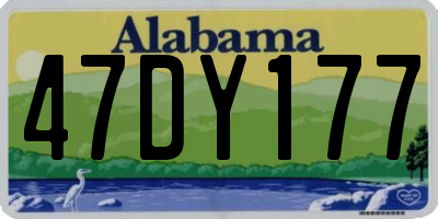 AL license plate 47DY177
