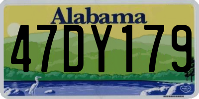 AL license plate 47DY179