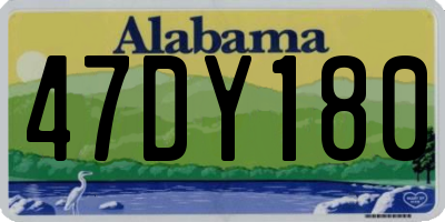 AL license plate 47DY180