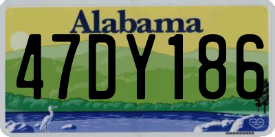 AL license plate 47DY186