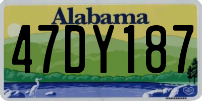 AL license plate 47DY187
