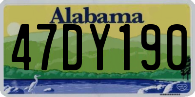 AL license plate 47DY190