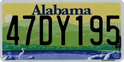 AL license plate 47DY195