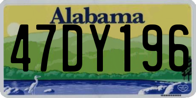 AL license plate 47DY196