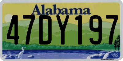AL license plate 47DY197