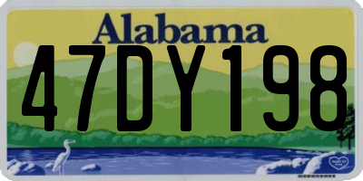 AL license plate 47DY198