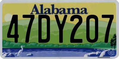AL license plate 47DY207