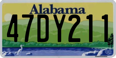 AL license plate 47DY211