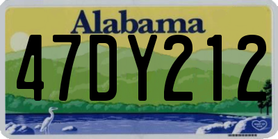 AL license plate 47DY212