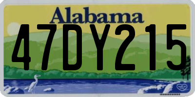 AL license plate 47DY215