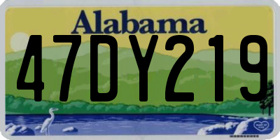 AL license plate 47DY219