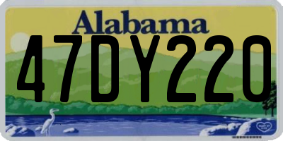 AL license plate 47DY220