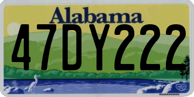 AL license plate 47DY222