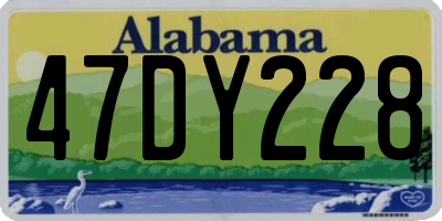 AL license plate 47DY228