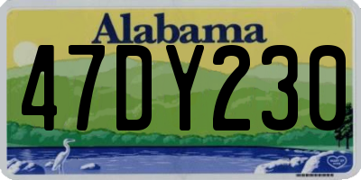 AL license plate 47DY230